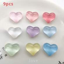 5 件/10 件/12 件/15 件可爱心形和椭圆形冰箱贴 - 适用于白板、储物柜和厨房装饰的塑料磁铁 - 非常适合家庭、办公室和节日礼物 - 彩色 - 查看 8