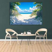 Canvas Wall Art, The Beach Is Of Natural Beauty, Landscape Pictures, Wall Pictures, Large Artwork, Wall Prints, Wall Art Decor, Big Wall Art, Large Landscape Wall Art, For Bedroom, Living Room, Bathroom, Bookstore Etc Various Scenes.