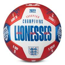 England Football England Lionesses Champions Signature Football - Red and White - View 1