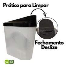 Multipurpose Flour And Sugar Bowl For Food, Laundry, Kitchen, 1 Liter - Uninjet - 黑色 - 查看 3