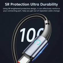 Toocki 6A USB 数据线 Type C 适用于 100W LED 快速充电器 USB C 数据线 Type C 适用于 Realme POCO - 彩色 - 查看 8