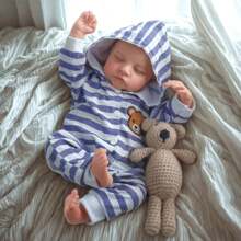 DreamyDolly Realistic Reborn Baby Dolls Boy  20 Inches Lifelike Baby Doll With Full Body Vinyl, Sleeping Newborn Baby Dolls Gift Toy For Kids Age 3 +Bebe Reborn Realistic Babies,Baby Alive,Reborn Baby ,Kids Toy,Realistic,Lifelike Baby Dolls,Toys ,Doll Toys - Nhiều màu - Xem 2