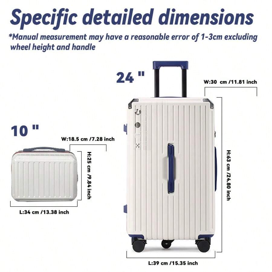 YOUGGELI Carry On Luggage 22 Inch Suitcases With Wheels USB Port And Cup Holder Tsa Lock PC  Hardside Checked Luggage - Pink - View 1