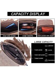 新款时尚春夏斜挎包波西米亚复古几何印花单肩包小众多功能日常休闲旅行通勤出差街头度假棕色