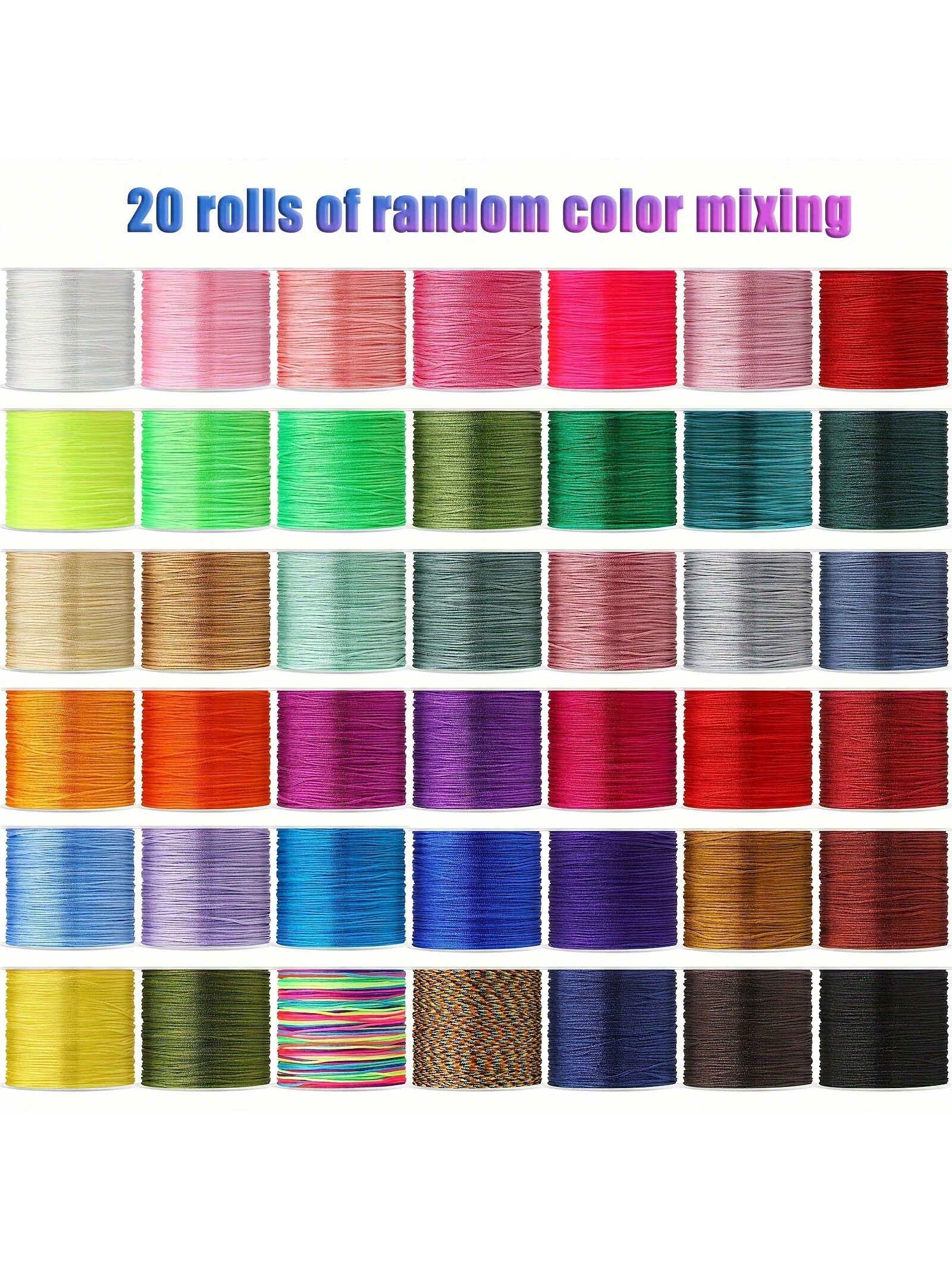 Mixed color nylon cord set