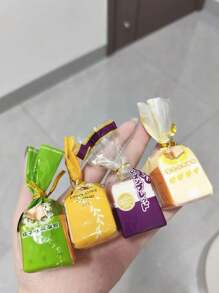 1pc Squishy Toast Fridge Magnet, Realistic Bread Style Home Decor, Office Supplies Storage Cabinet Creative Gift, Stress Relief Mini Magnets - Multicolor - View 8