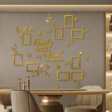 1 pieza Adhesivo de pared de marco acrílico creativo con diseño de rama de árbol, 9 ramas de marco con decoración de pared de rompecabezas de mariposa, adhesivo de marco de rama acrílico, regalo para cumpleaños, festivales, adecuado para sala de estar, dormitorio, estudio, entrada, decoración de pared de fondo de sofá, regalos de graduación, decoración de habitación, decoración del hogar, decoración de baño, decoración de dormitorio, decoración de habitación, artículos de decoración de sala de estar, decoración del hogar, papel tapiz de pared de sala de estar, pegatinas personalizadas