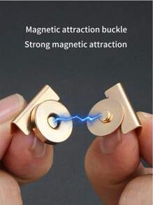 3/4/6pcs Canvas Bag Wallet Edge Magnetic Alloy Snap Closure, No-Sew Magnetic Buckle, Vintage Bag Metal Clasp Turn Locks Twist Button, For Shoulder Bags & Clothes, Diy Crafts Accessory, For Diy Handbag, Leather Craft Bag Purse, Hardware Elegant Golden Bag Accessories, Handmade Bag Accessories - Multicolor - View 2