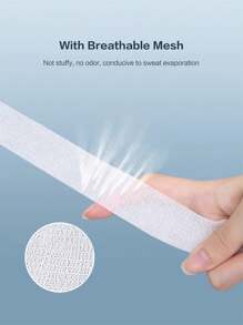 Cofoe 177英寸/450厘米防水绷带透气自粘胶带无纺布纱布绷带弹性绷带卷急救运动绷带适用于急救包 - 白色 - 查看 8