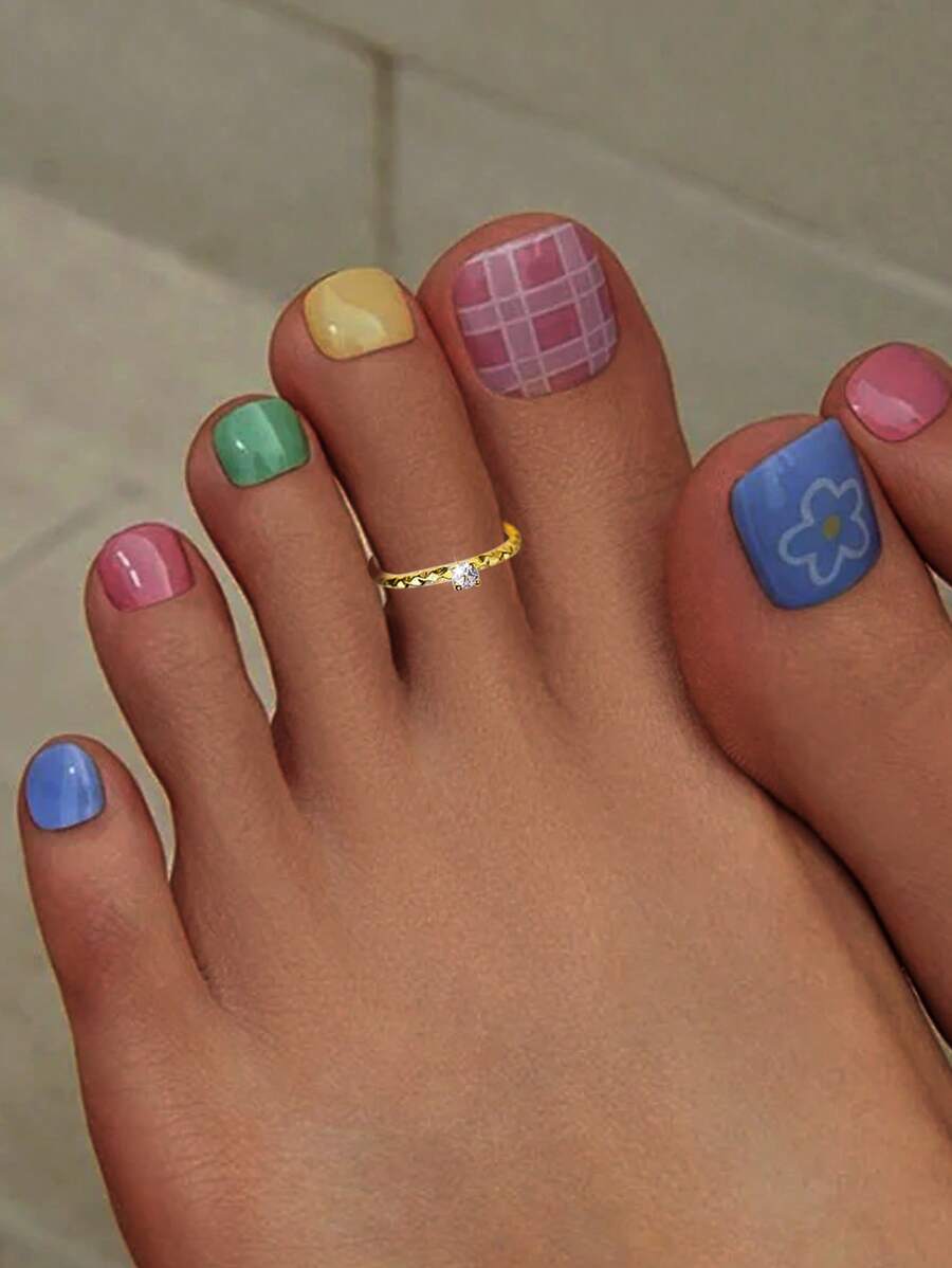 1 Piece Of 925 Sterling Silver Wave Toe Ring, Beach Toe Ring, Suitable For Girls' Daily Wear And Daily Outfits, And An Excellent Gift For Girlfriends, Mothers, And Sisters. - Foot Ring - View 1