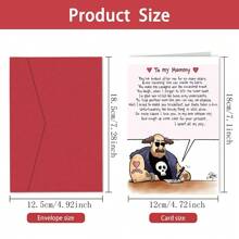 1 张搞笑母亲节贺卡 - 卡通漫画幽默，带信封的搞笑卡片 - 致我的妈妈