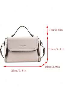 Bolso de mano versátil y elegante de mujer con estampado de lichis - Blanco - Ver 9