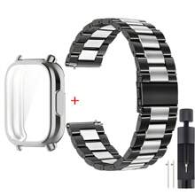 Case+Luxury Metal Strap Compatible With Redmi Watch 5 Active TPU Soft Case Compatible With Xiaomi Redmi Watch 5 Lite Stainless Steel Watchband