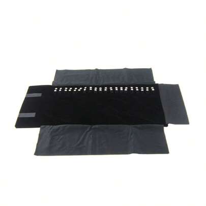 YRUID 20 Spännen Halsband Förvaringsväska Smycken Nylon Roll Organizer Väska Sammetsarmband Bär Display Hållare Smycken Affärsväska