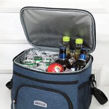 Bolsa de aislamiento de 25L,bolsa de picnic grande para exteriores,bolsa de aislamiento de tela Oxford cruzada,bolsa de hielo Peva para automovil - Azul Marino - Ver 3