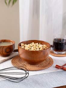 1件/2件木质餐具碗，采用天然红木制成，日式简约风格，美丽的天然木纹，9CM/10CM/11CM/12CM/13CM可选，加厚设计，经久耐用，圆形大容量，适用于米饭、沙拉、面条、汤、甜点、水果等，非常适合日常家居使用和活动 - 相思木碗 - 查看 10