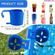 1pc Of Poolside Cup Holder, Plastic Drink Holder, Suitable For Swimming Pool, Stylish Ground Pool Drink Holder, Suitable For Parties, Suitable For Most Frame Pools, Includes Multiple Components - Pool Accessories