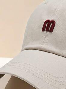 Unisex Baseball Cap, Spring New M Logo Embroidery Outdoor Sun Protection Casual Hat