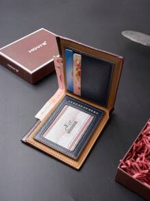 HOVI'S Vintage Casual Men's Wallet Business Large Capacity Short Wallet Ideal For Daily Use And Travel Vintage Purse