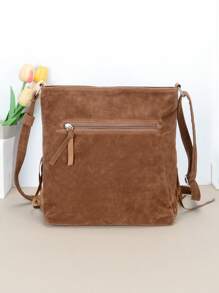 1PC Vintage Fringe Bag For Women Faux Suede Crossbody Bags, Casual Ladies Handbags Tassel Shoulder Bags For Daily Used & Gift, Western Purse For Women, Bohemia Style Bag For Women, Perfect For Rodeo Occasion, Newest Fashionable Suede Bag For Women - Multicolor - View 3