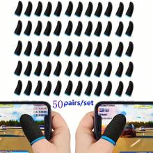 60-100 个黑色碳纤维指套简约款拇指套手指无缝触屏防汗透气手指套