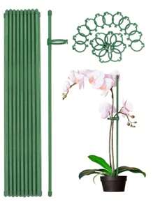 5/10/15PCS Plant Stakes, Green Plant Sticks Support, Plant Support Stakes Suitable For Indoor And Outdoor Plants, Green Plant Stick Support For Potted Tomato Peony Lily Rose And Other Plants Floral Vegetable (16 Inches)