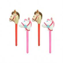 4件套动物充气棒，充气马头棒，充气棒，马头棒，动物头，节日礼物，装饰道具，游戏道具，个性化礼物，趣味礼物，派对装饰，恶作剧道具，摄影道具 - 彩色 - 查看 2