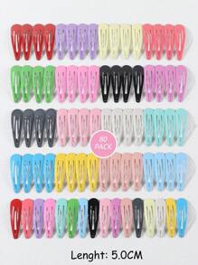 20/50/80/120 Pcs Girls Cute Random Candy-Colored Mini Snap Hair Clips, Colorful Small Barrettes Metal Hair Clips Hairpins Of Fine Hair For Daily Use