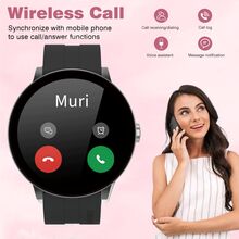 智能手表：无线呼叫/拨号、多种运动模式、来电提醒和拒绝、短信提醒、消息预览、可定制壁纸、兼容 iPhone/Android - 彩色 - 查看 4