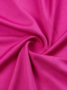 Women's Sexy Holiday Style Continuous Hollow Twist Metal Button Tight Dress, Suitable For Holiday Date Wear Spring And Summer New Women's Clothing - Hot Pink - View 7