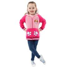 Paw Patrol Hoodie | Skye Girls' Pink Glitter Hoodie | Kids Zip Up Jumpers