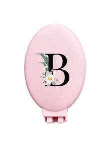 A-Z Daisy Flower Pattern Pink Portable Hollow Comb With Makeup Mirror, All-In-One Foldable Mirror Comb - Portable Tabletop Modern Makeup Tool, Travel Essential, Folding Comb With Makeup Mirror, Convenient To Carry,Giveaways,Travel,Cheap Stuff,Travel Essential - Pink - View 13