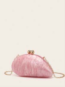 Women Evening Clutch Bag Bridal Wedding Acrylic Asymmetric Shaped Clutch For Women Prom With Detachable Metal Chain For Wedding And Party Shoulder Bag Women Clutch Purses For Ladies Handheld Evening Bag Versatile Cocktail Party New Wallet Banquet Bag - Multicolor - View 18