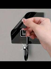 1pc Strong Adhesive Hooks Kitchen Wall Hooks (Max) Nail-Free Adhesive Coat Hangers With Stainless Steel Hooks Reusable Practical Towel Shower Cap Hooks