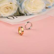 1pc Titanium Steel Ring For Men, New European And American Style, Textured Vintage Impact Pattern, 5.5MM Width, Single/Couple Rings, Fashionable & Versatile - Ring - View 10