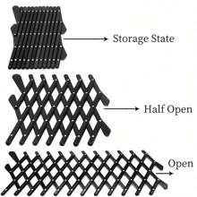 1pc Breathable Mesh Adjustable Pet Car Barrier - Breathable Mesh Dog Window Guard, Easy To Assemble, Available In Small And Large Sizes - Black - View 12