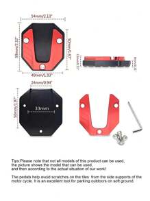 Motorcycle Side Stand Pad: Anti-Slip Motorcycle Side Stand Extension Plate, Motorcycle Accessories Enlarged Side Kick Stand Non-Slip Pad,Side Stand Extension Pad Motorcycle Bike Kickstand Extender Foot Side Stand Extension Pad Support Plate Anti-Skid Enlarged Base