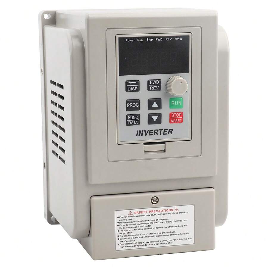 Inversor de Variador VFD de 4.4 kW Inversor de Variador de Frecuencia Variable Monofásico de 220V AC Inversor del Controlador de Velocidad VFD de Motor Trifásico - Blanco - Ver 1