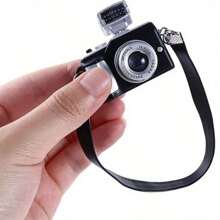 复古迷你数码相机 - 迷你相机模型 - 朋克风格珠宝/钥匙扣 - 非常适合礼物和迷你装饰 - 相机爱好者的完美收藏（无电池）