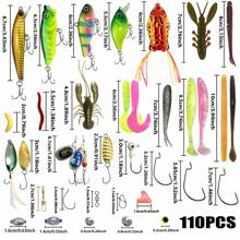 Fishing Lure Set 110pcs Fishing Bait Kit With Box Soft And Hard Bait Set Bass Lure Strong Attraction Of Fish Schools And Lure Bait Simulated Lure Set - White - View 4
