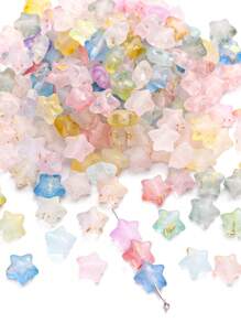 beadia Bộ hạt hoa nhỏ bằng Acrylic 10g 6x3mm trang nhã với giấy bạc vàng - Lấp lánh và mờ, nhiều màu sắc để làm đồ trang sức DIY, vòng tay & vòng cổ - bông hoa - Xem 3