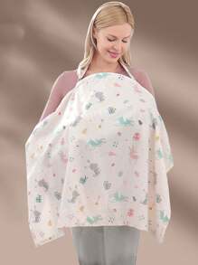 1pc Maternity Nursing Cover Scarf, Baby Strolle,Car Seat Cover, Lightproof Cover Up Thin & Multifunctional Nursing Apron For Breastfeeding- Beige Party
