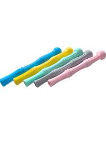 6pcs/Set, 5 Baby Teethers & 1 Cleaning Brush, Silicone Teething Toys For 3-12 Month Babies, Safe Silicone, Dishwasher Safe