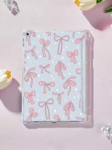 Funda protectora con lazo colorido compatible con iPad 7/8/9 de 10.2 pulgadas, S6 Lite de 10.4, A9 Plus de 10.95 pulgadas, Tab P11, con ranura incorporada para lápiz y resistencia a golpes en las cuatro esquinas