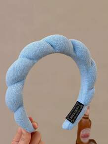 1pc Women Latte Color Sponge Cloud Hairband, Cute Versatile Wide Headband, Anti-Slip Headwear For Autumn/Winter,Hairband,Hair Hoop Headbands - Colored Headband - View 17