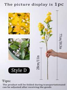 1 peça Lilás Simulado, Osmanthus Thousand Mile, Flor Artificial de Haste Longa, Adequado para Decoração de Casa na Primavera, Jardim, Cozinha, Sala de Estar, Balcão, Centro de Mesa de Jantar, Casamento, Noivado, Decoração de Festa, Arranjo de Buquê de Vaso DIY, Não Necessita de Fonte de Alimentação