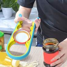 1 件 4 合 1 多功能开罐器，适合手和弱手 - 易于使用的开盖器、开罐器和开瓶器 - 非常适合患有关节炎的老年人 - 彩色 - 查看 11