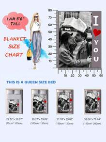 SRH 1 件可定制照片毯 - 上传个性化照片以记录珍贵时刻，柔软的法兰绒材料提供温暖和舒适，是理想的房间装饰，适合客厅、卧室、露营、旅行，是生日、周年纪念日、复活节、母亲节等送给亲人的独特礼物。 - 白色 - 查看 4
