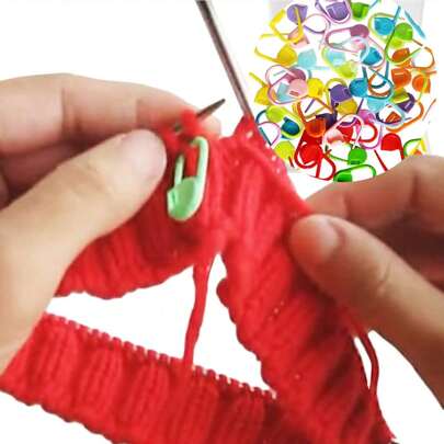 20 piezas/80 piezas/160 piezas Marcadores de puntada de ganchillo de colores mixtos, surtido de contadores de agujas de bloqueo de costura, marcadores de DIY, alfileres de plástico para tejer, sujetadores de puntada