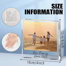 1 Piece Customizable Acrylic Photo Text Plaque - Personalized Image Block, Perfect Gift For Your Loved Ones For Thanksgiving, Christmas And New Year